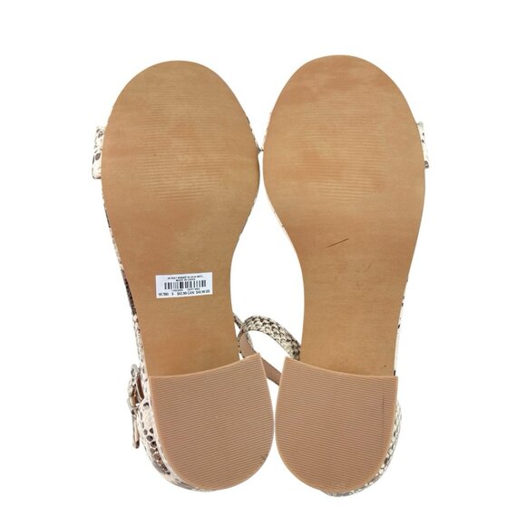 Stylish Snake Print Block Heel Sandals - Picture 12 of 13